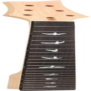 Professional Guitar Replacement Parts, Solid Wood Electric Guitar Neck, Black Wood Fingerboard, 22 Frets, 6 Strings, H-S-S Pickup Configuration, Fixed Bridge