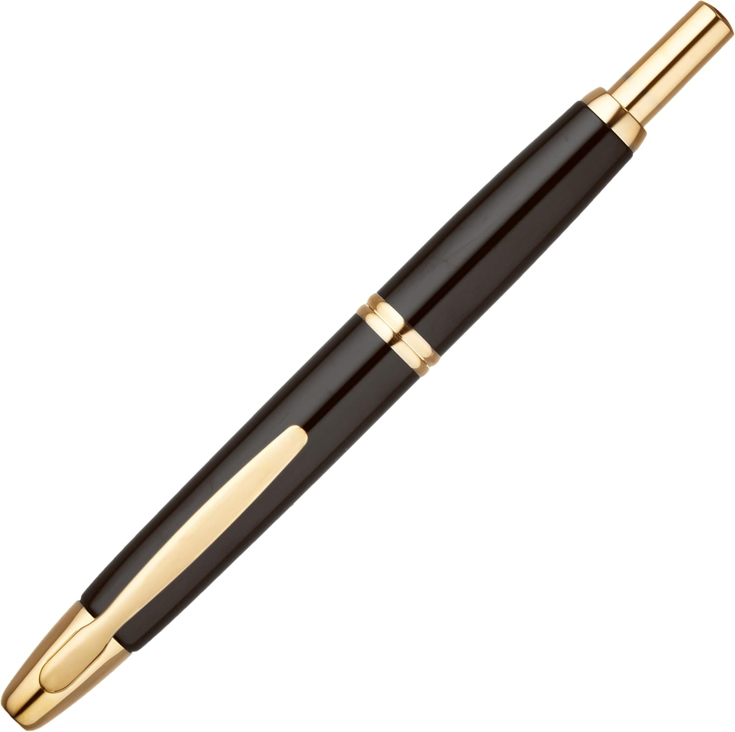 Pilot Capless Vanishing Point 18Kt Gold Trim Medium Nib Fountain Pen, Black image number 6