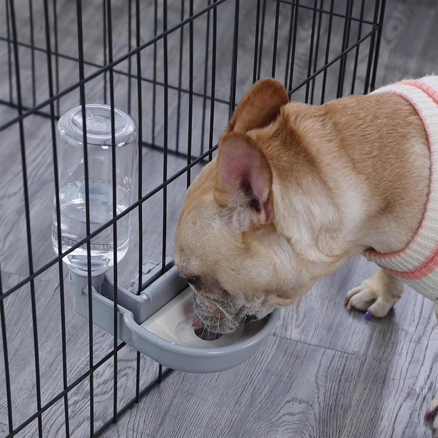 Pet Water Dispenser, Water Bottle for Dog Cages, 480 Ml Dog Drinking Bottle, Pet Drinking Fountain, Automatic Water Bowl for Cat Dog Rabbit Animal (Blue) image number 5