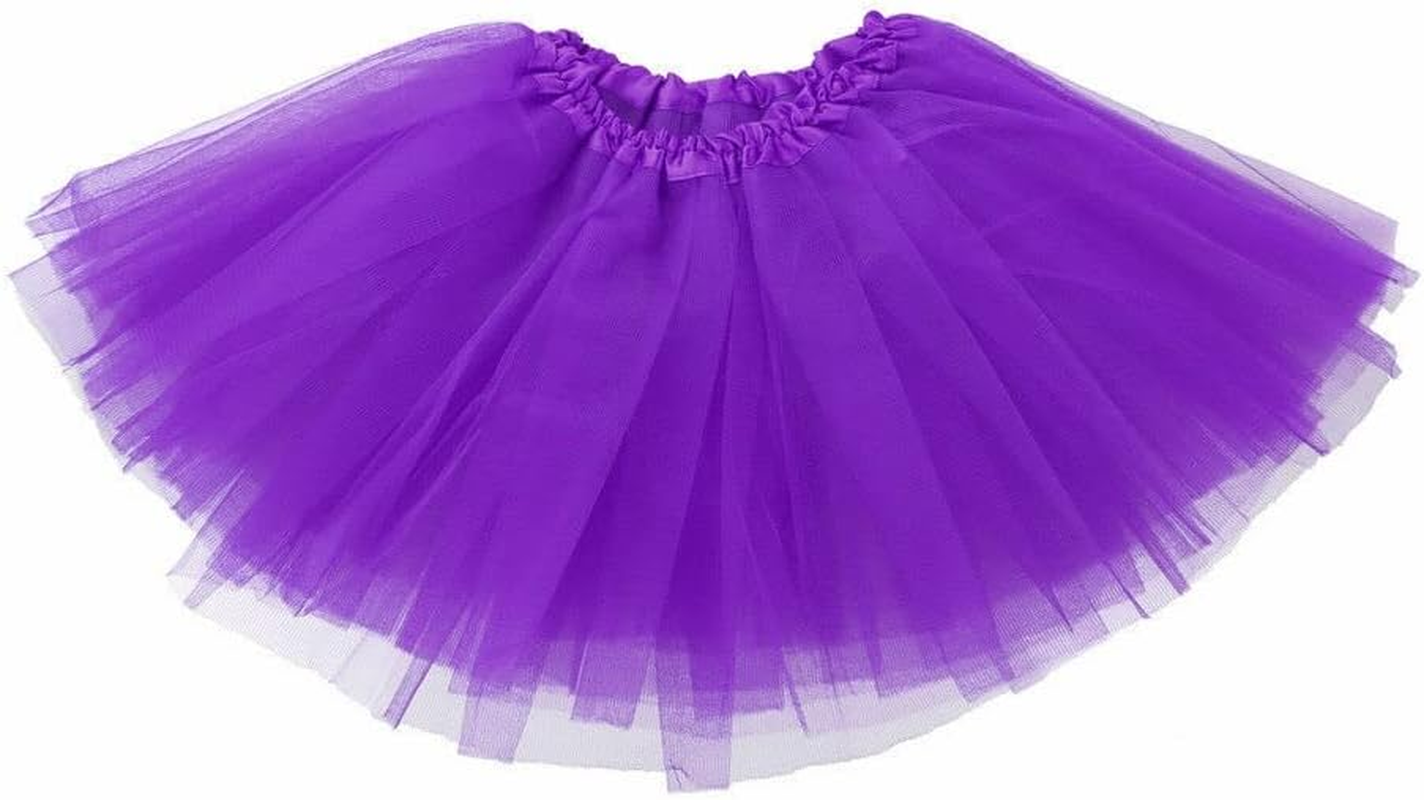 Women Adults Girls Elegant Polyester Tutu Skirt Princess Dressup Party Costume Ballet Dancewear - 3-Layer Design, Adjustable Waist - Adult and Kids Sizes Purple image number 5