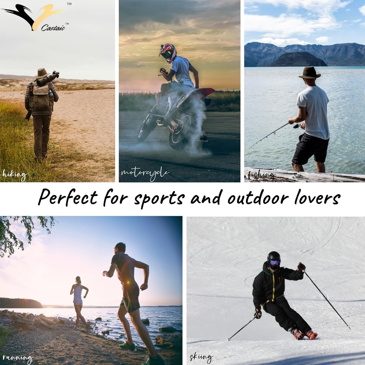 Castaic Summer UV Protection Breathable Face Mask, Motorcycle Ski Scarf for Men/Women