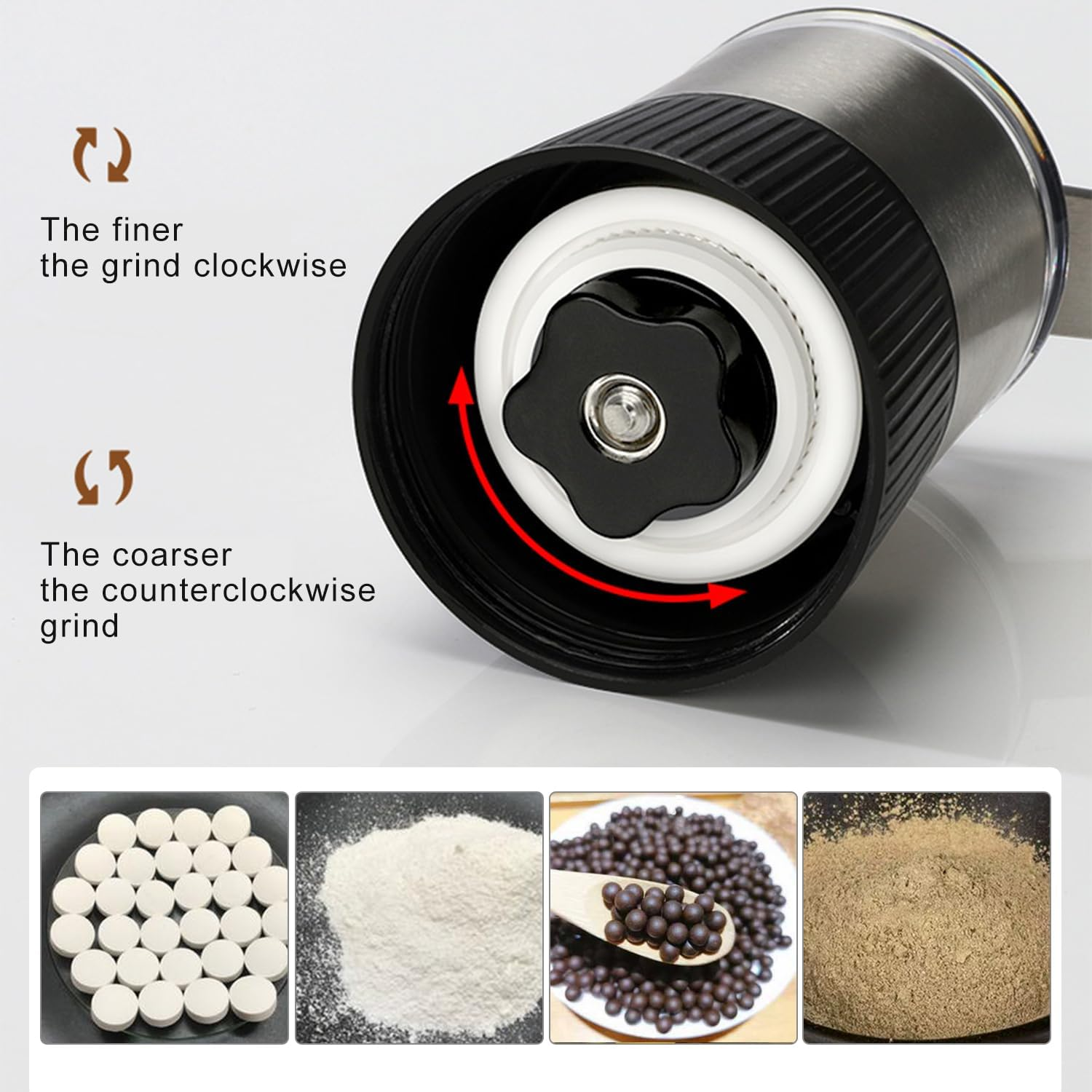 Pill Crusher with Pill Splitter, Baby Medicine Tablet Crusher Grinder, Grind Pills into Fine Powder, Mills for Feeding Tube, Pets & Kids