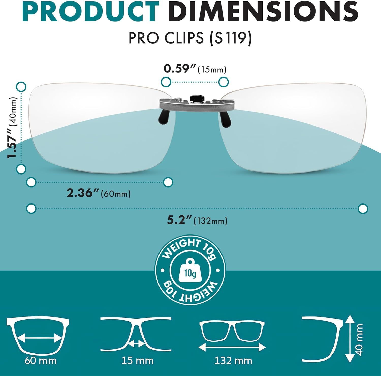 Clip on Blue Light Blocking Glasses I Computer Gaming Clip on Glasses I Digital Eyestrain Fatigue I Dry Eyes Relief Eye Protection Sleep Better I anti Glare image number 1