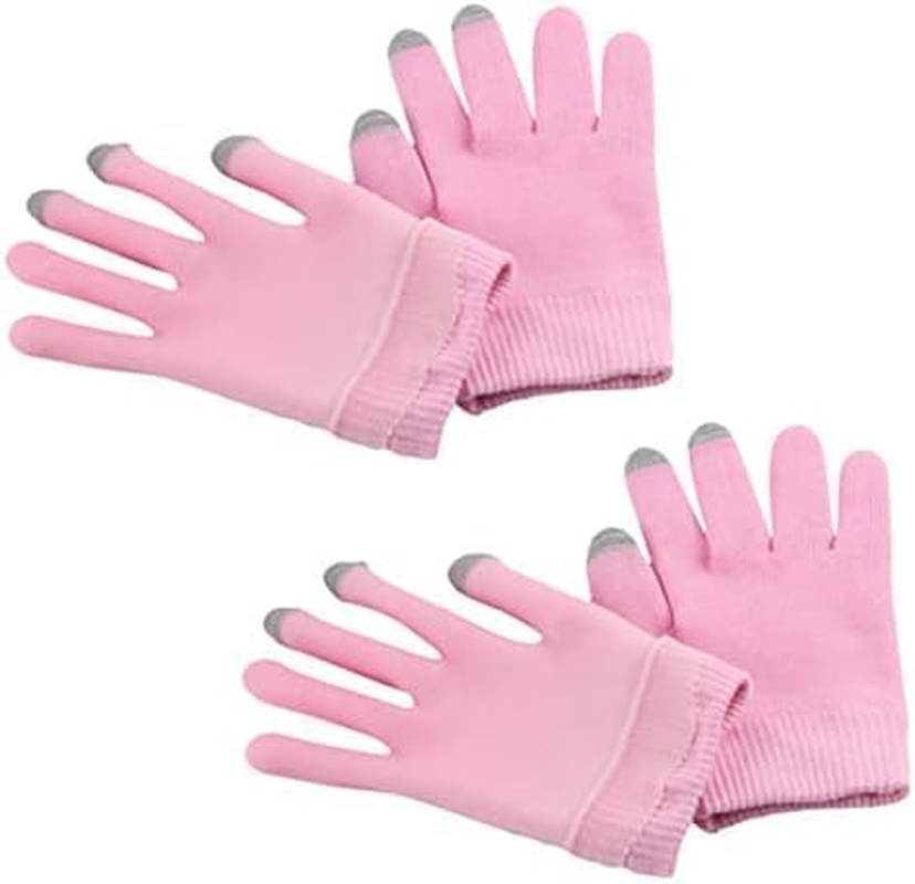 2 Pairs Moisturizing Gloves for Women,Eczema Beauty Spa Night Gloves, Hand Essential Oil Care for Dry Cracked Hands Overnight Use image number 3