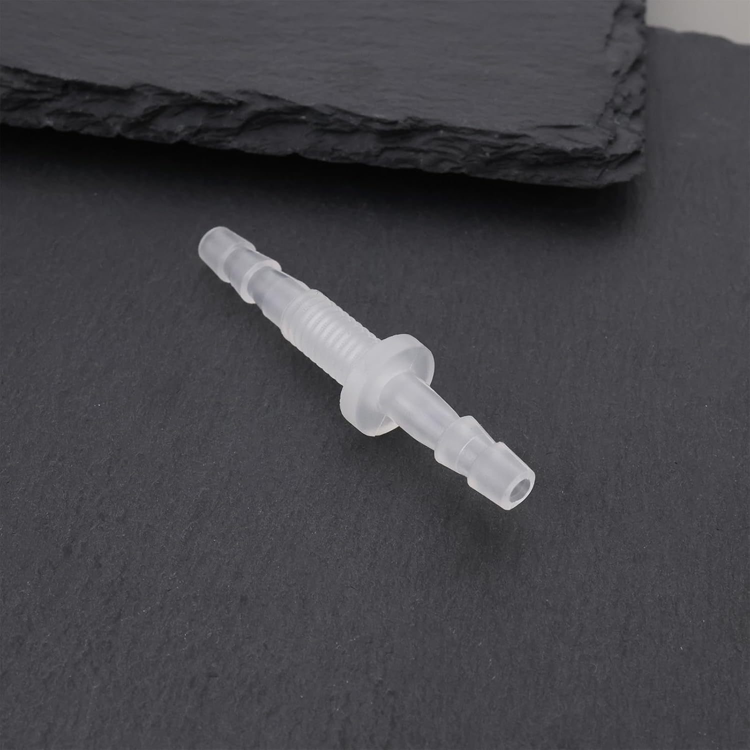 4 Set 4-M6-4 4Mm Dual Ended Plastic Hose Barb Bulkhead Fitting with Gasket for Inner Diameter 4Mm Hose Hex Barbed Union Splicer Adapter for Water Fuel Air Applications