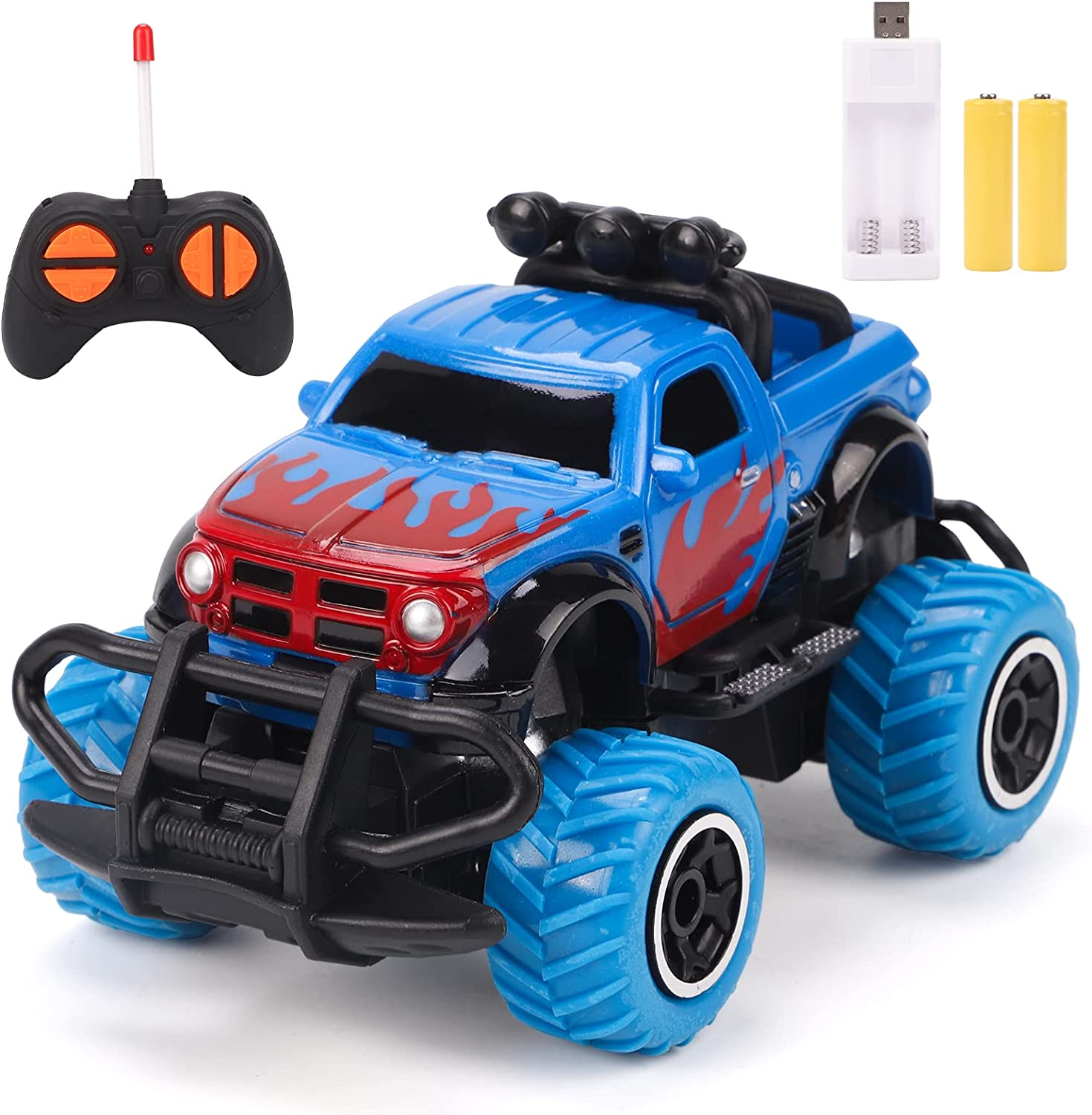 REMOKING Remote Control Car Toys for 3-6 Year Old Boys Girls, 1:43 Scale Mini RC Car with Recharged Battery,Toddler Toys Truck Birthday Gifts for Kids Age 3+ image number 6
