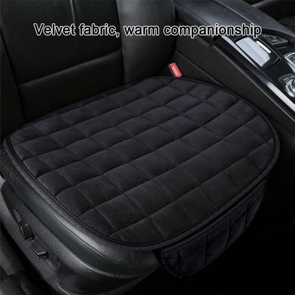 TOMVAES Warm Car Seat Cover Velvet Car Seat Cushion, Breathable Durable Comfortable with Practical Storage Bag Design Suitable for Most Vehicles Front Seats image number 6