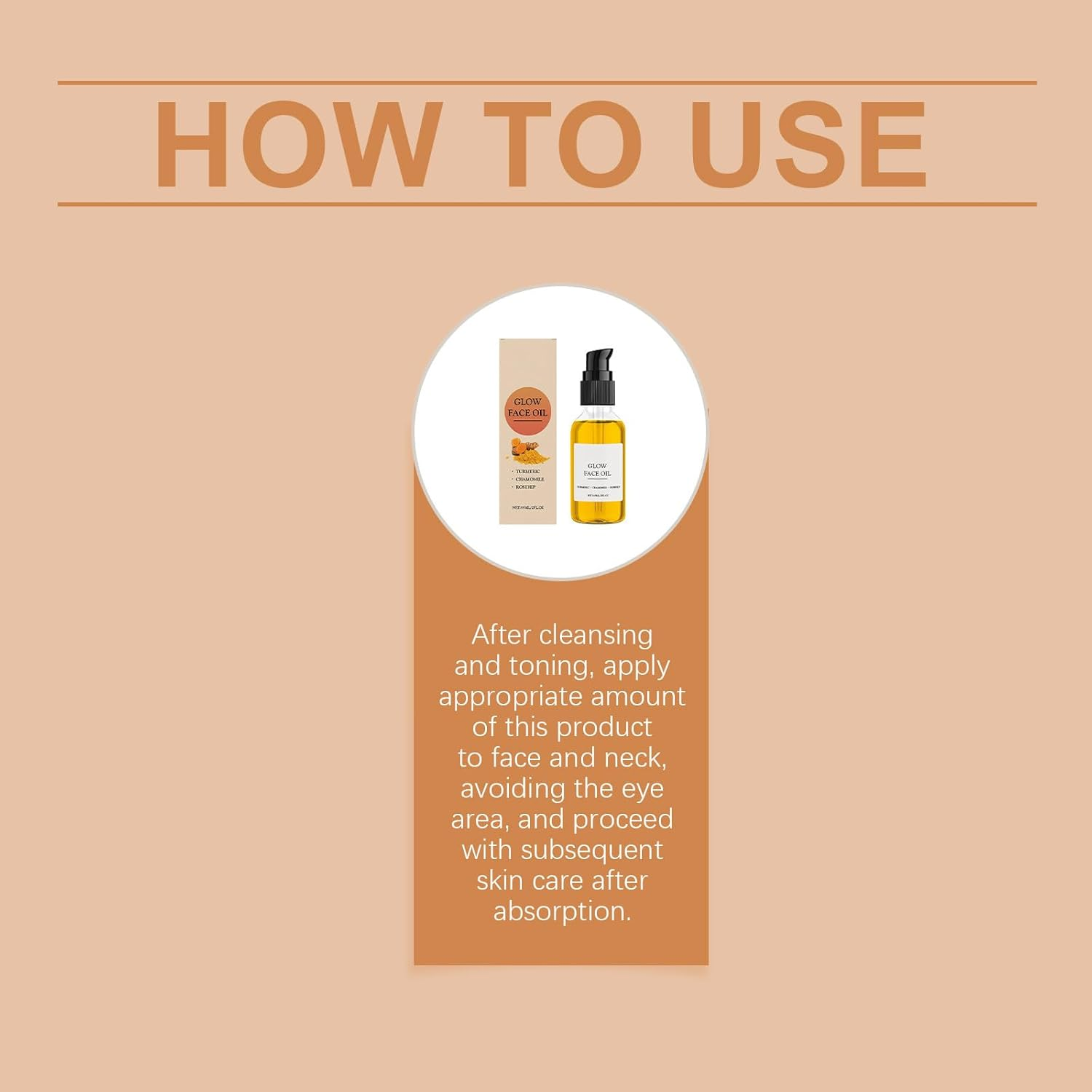 Turmeric Oil for Dark Spots, Dark Spot Corrector Face Serum, Turmeric Root Extract and Castor Oil, Moisturized Smooth Skin, Daily Glow Serum for Face and Neck image number 3