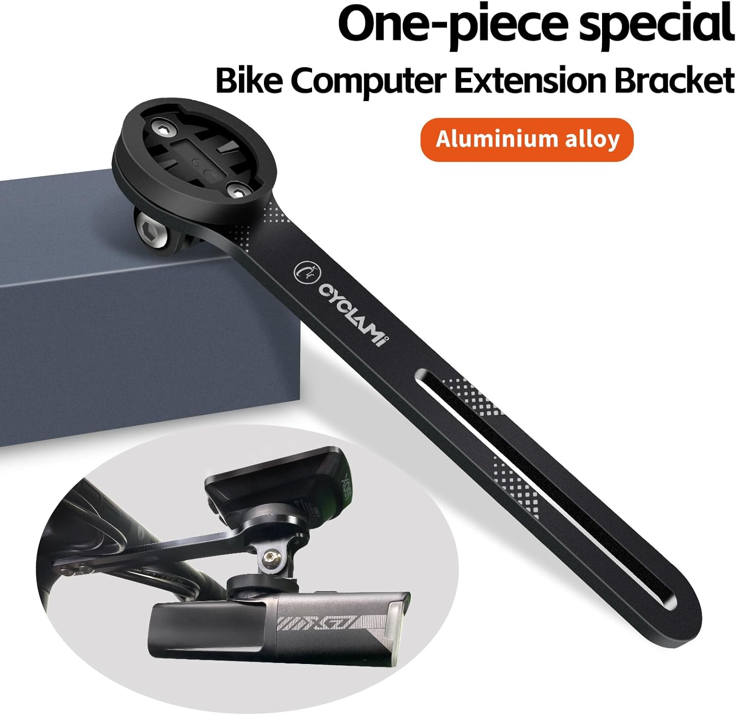 Adjustable Bike Mount with Strap, Compatible with Garmin Edge, Igpsport, XOSS, Coospo Magene, CYCPLUS GPS, Suitable for round Tube/Flat Handlebars (Cy11-180&deg;Adjustable) image number 2