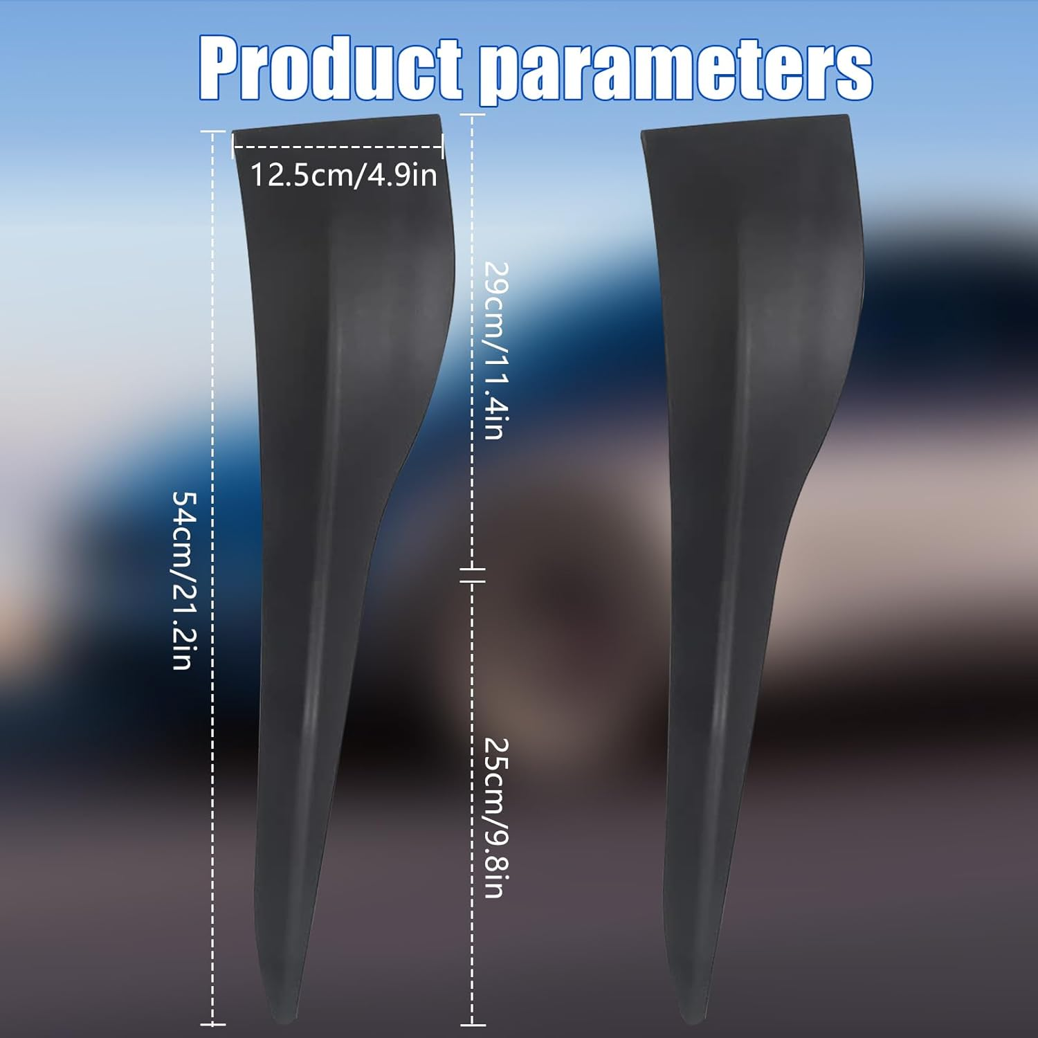 Car Front Bumper Corner Guard for Tesla Model Y 2025-2021, TPE Protector Cover Scratch-Resistant Anti-Collision Anti-Rub Edge Lip Trim Exterior Accessories for Model Y 2025