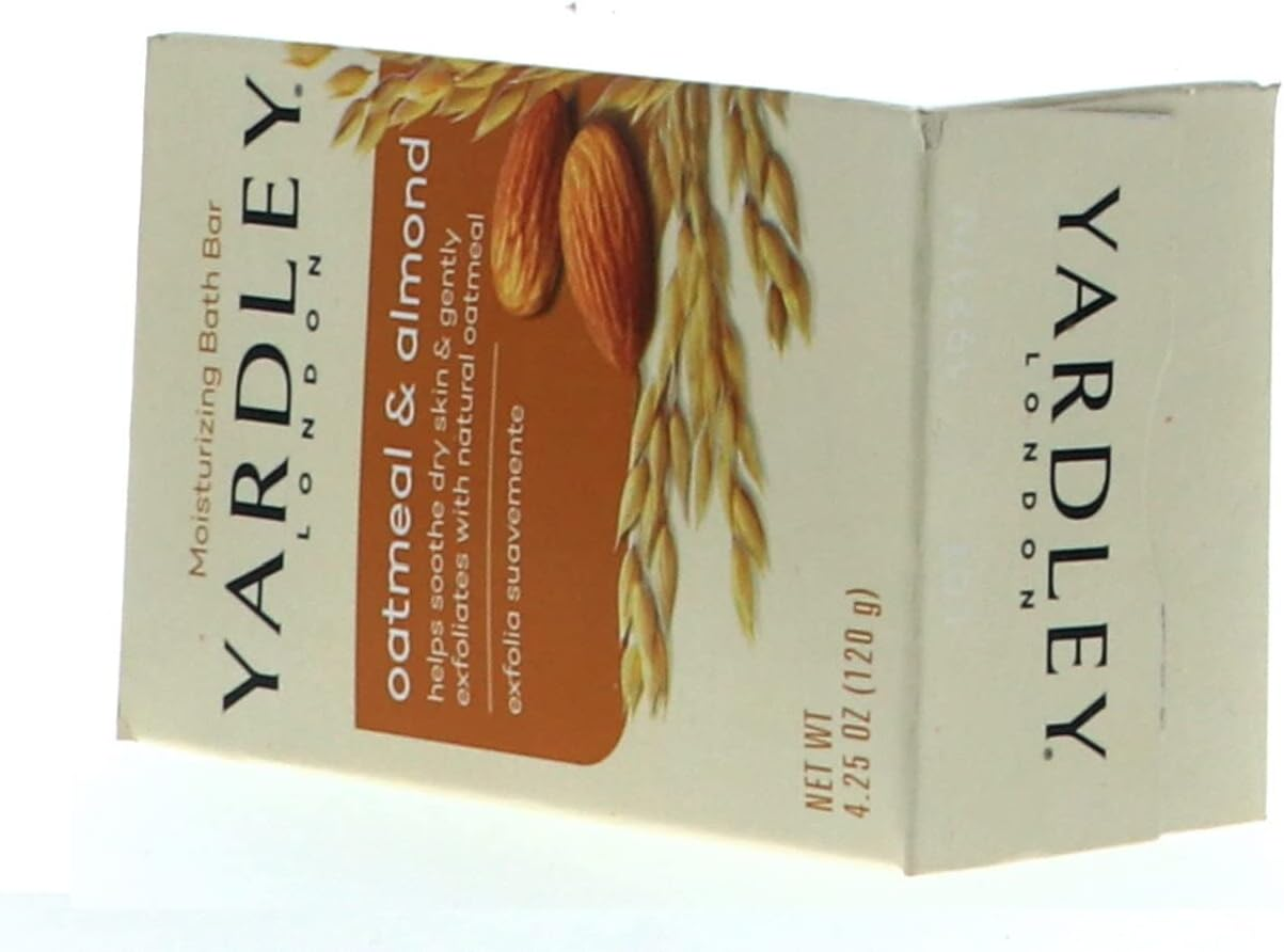 Yardley London Moisturizing Bar Oatmeal & Almond with Natural Oats 4.25 Oz (Pack of 2) image number 1
