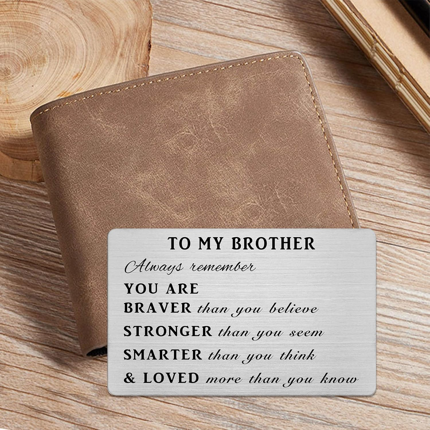 To My Brother Gift, Brother Birthday Cards from Sister, Brother Personalised Gifts on Fathers Day image number 4