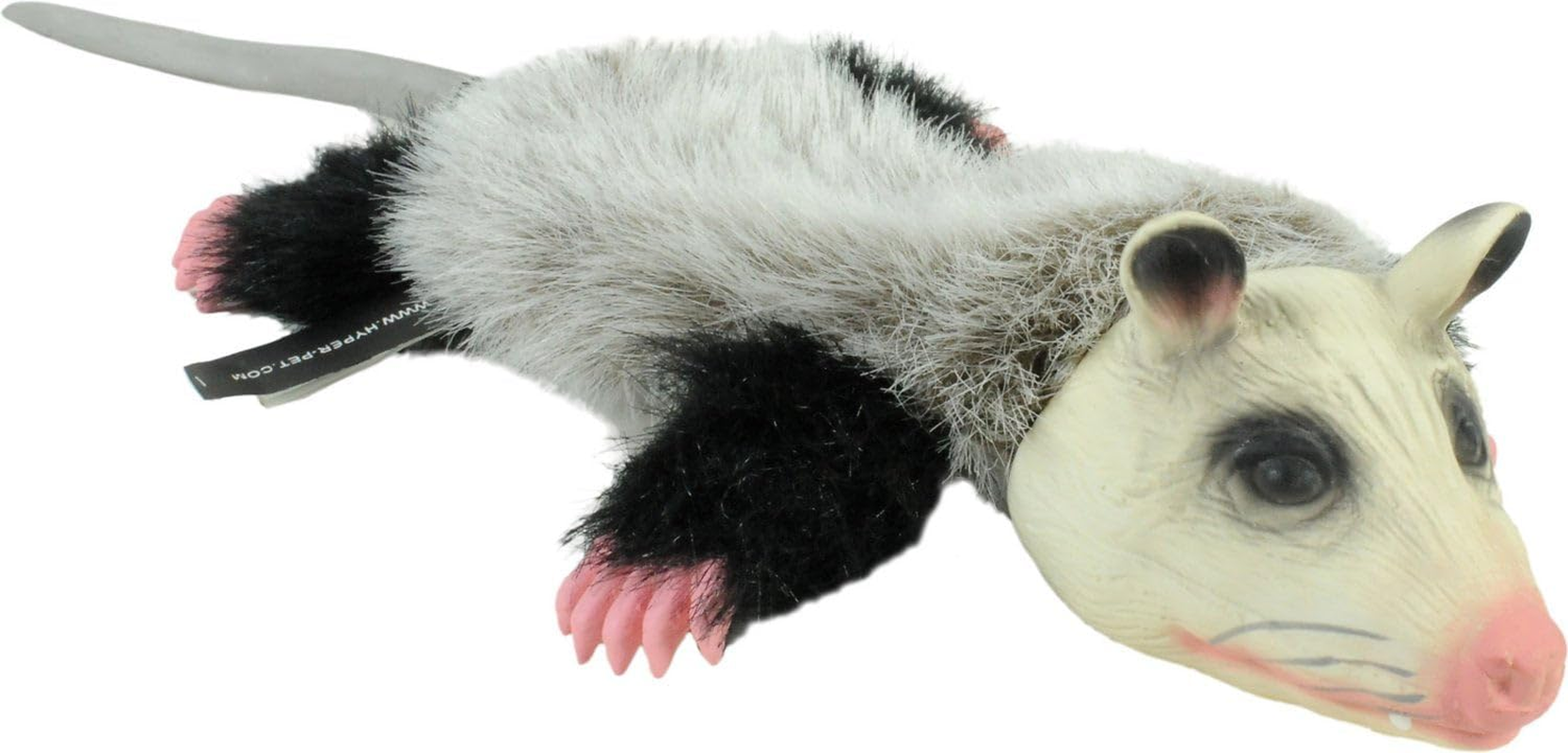 Hyper Pet Real Skinz Opossum Plush Dog Toy image number 1
