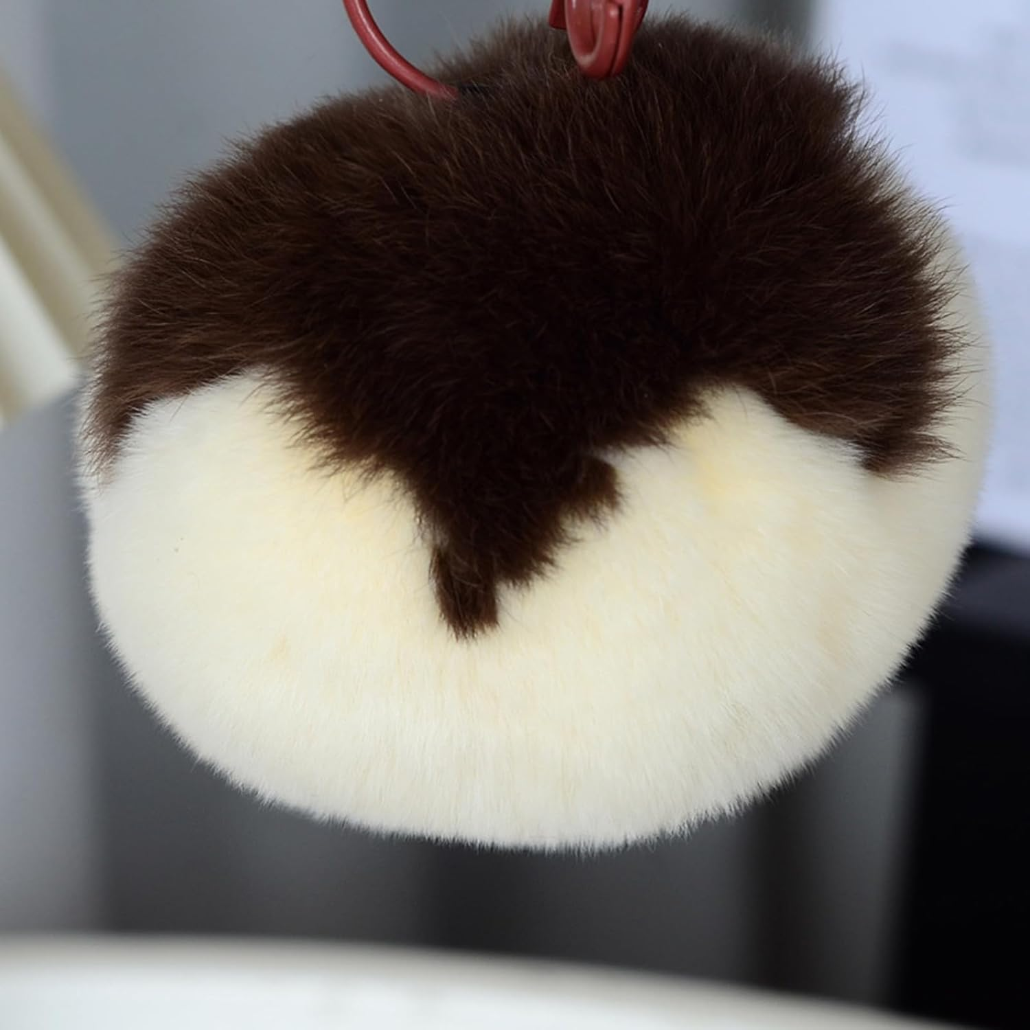 Whltzf 1. Premium Faux Hair Keychain with Metal Hook Stylish Bag Charm for Travel & Everyday Use Multi Use Keychain Pendant - Color 3 image number 3