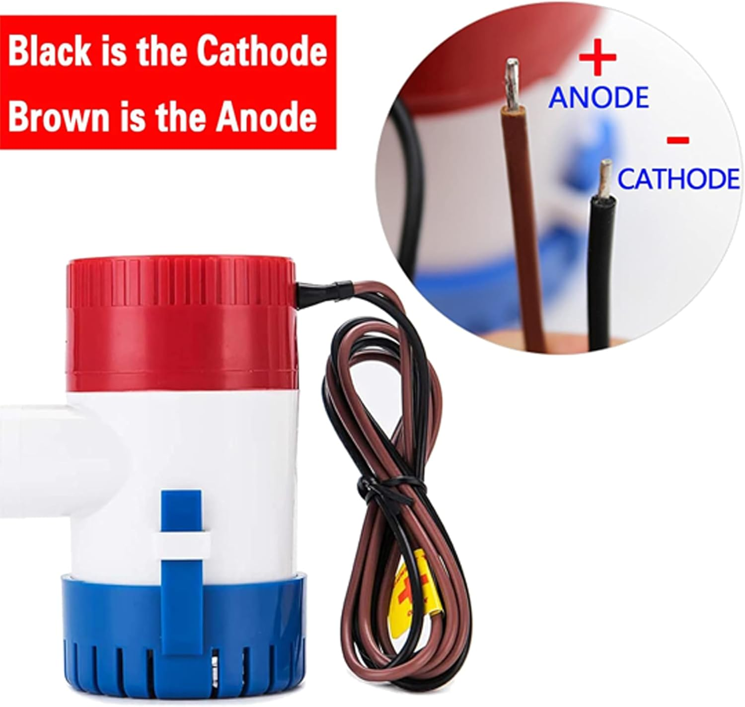 Bilge Pump Kit,Submersible Boat Bilge Water Pump 12V 1100Gph with 6FT PVC Bilge Pump Hose,2 Clamps,Thru-Hull Fitting,For Ponds,Pools,Spas Silent,Boat Caravan RV Submersible image number 4