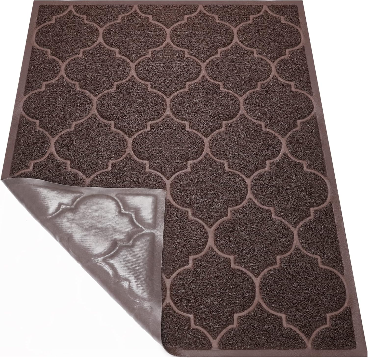 Large Door Mats,46X35 Inches XL Jumbo Size Outdoor Indoor Entrance Doormat, Waterproof, Easy Clean, Entryway Rug,Front Doormat inside outside Non Slip. (Brown)