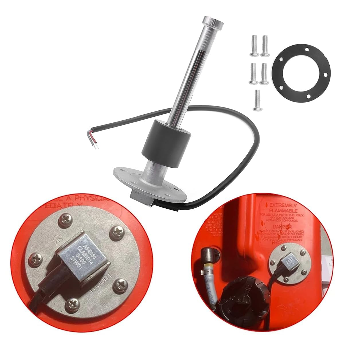 Namvo Marine Boat Fuel Sensor Fuel Water Level Sensor for Cars 316 Stainless Steel Unit 5 Holes