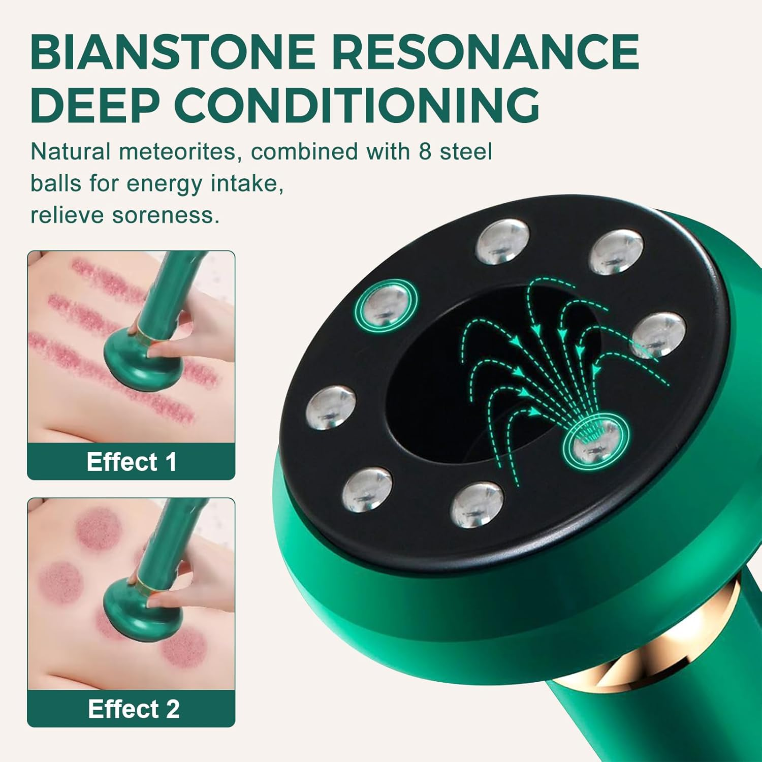 12 Level Electric Cupping Smart Scraping Massager Heating Guasha Massage (12-Speed Green)