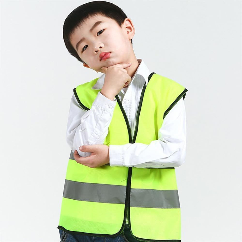 2 Pcssafety Vest High Visibility Reflective Vest High Vis Construction Vest with Elastic Waistband,High Vis Jacket with Reflective Strips for Outdoor image number 3
