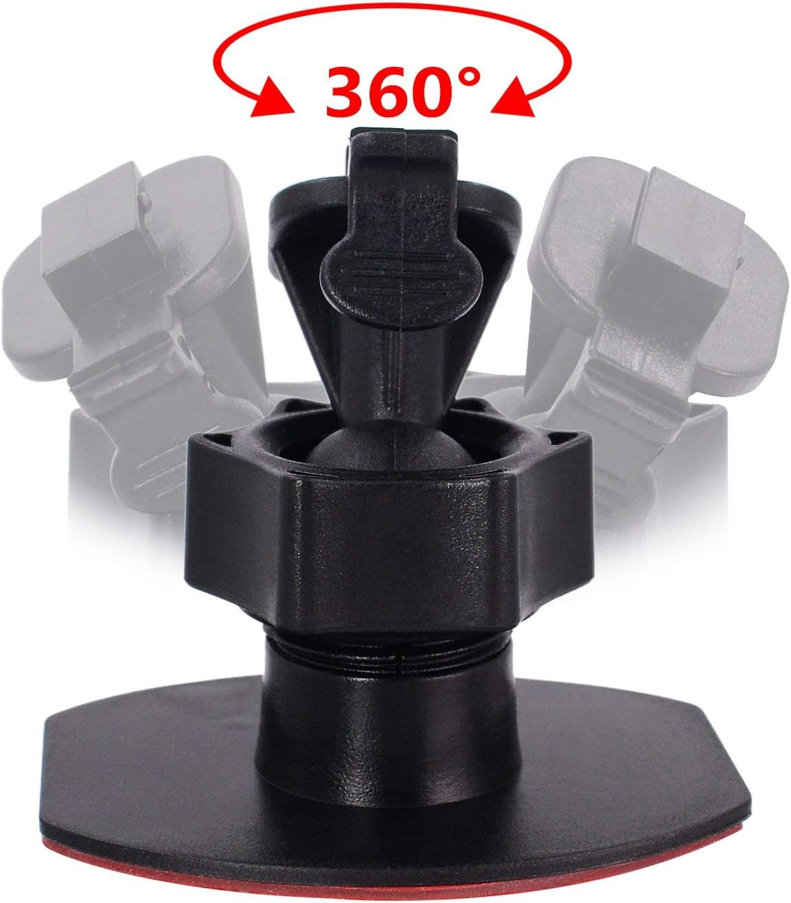 Isaddle CH02B Car Dash Camera Mount Holder for 3M Double-Sided Adhesive Base - Driving Video Recorder Windshield/Dashboard Mount Holder for Yi/Apeman/Dod/Hp Car DVR Camera GPS Phone Permanent Mount image number 3