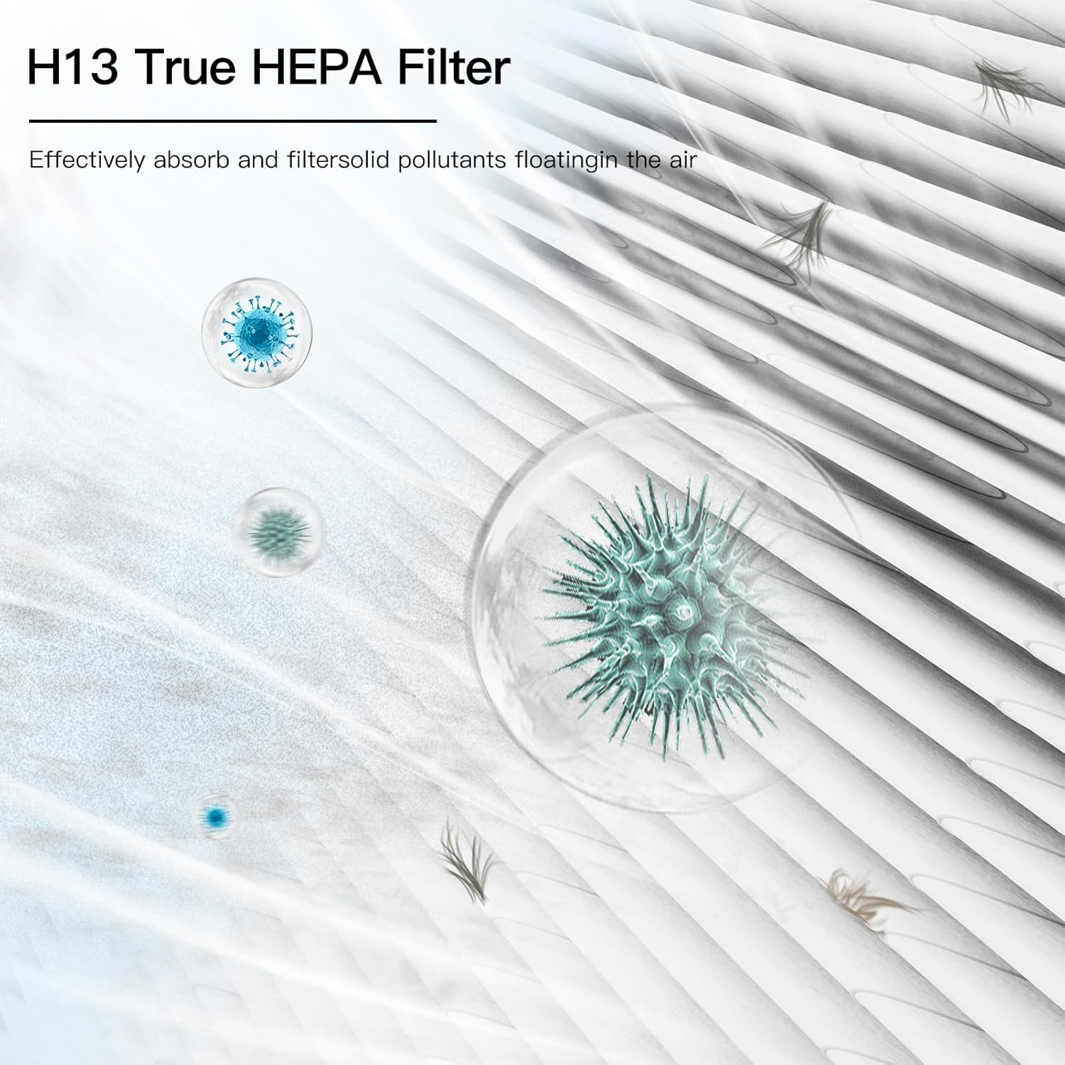 Airtok AP2301 Genuine Air Purifier Activated Carbon Filter, High-Efficiency HEPA Filter Replacement Filter for AP2301 Air Purifer, Enhanced Version