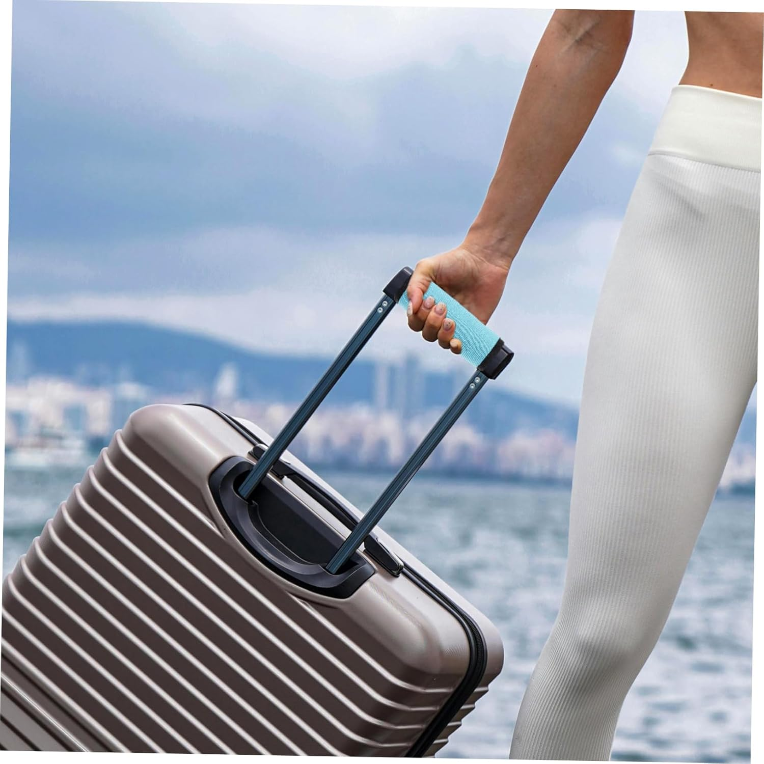VALICLUD Luggage Handle Grip Sleeve Suitcase Cover Protector Neoprene Handle Wrap image number 2