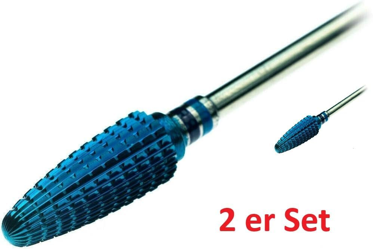 Bits for Nail Cutter Cutter Attachment for Gel Nails and Acrylic Nails Longlife Blue Edition Set of 2