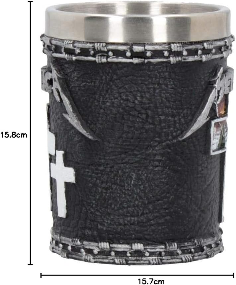 Nemesis Now B4683N9 Metallica-Master of Puppets Shot Glass 7Cm, Resin W/Stainless Steel Insert, Black