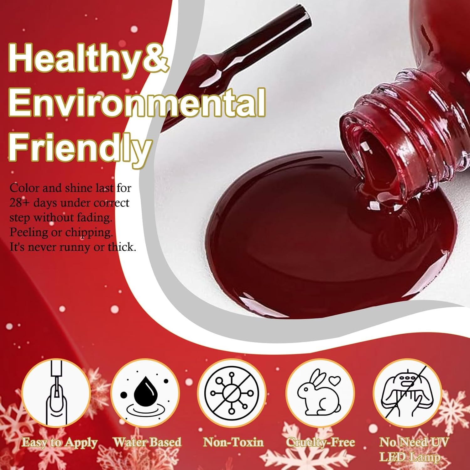 Quick-Drying Transparent Normal Air Dry Nail Polish Creamy Finish, Long-Lasting Chip Resistant for DIY Nail Art Manicure at Home image number 2