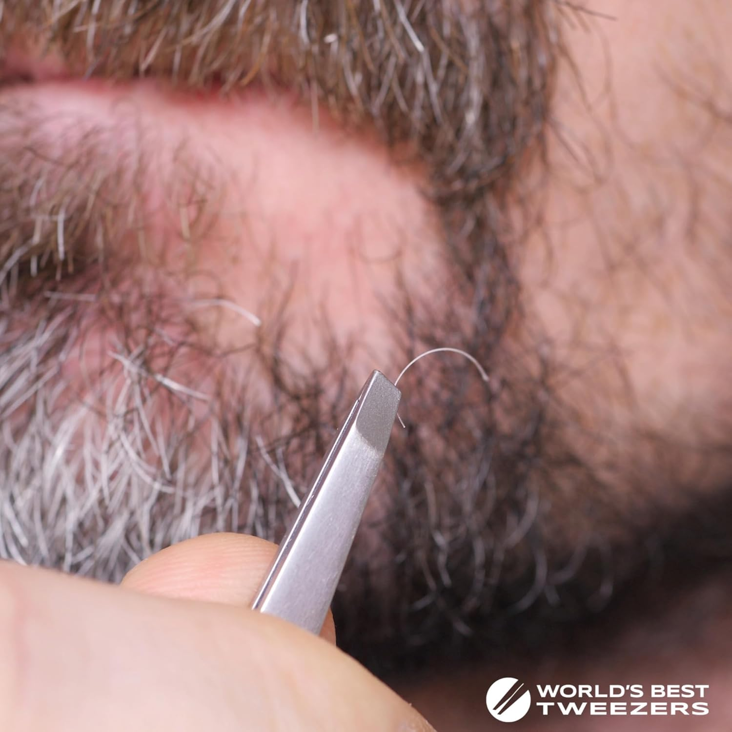 World'S Best Tweezers Diamond Tip - Diamond Coated Slant Precision Tweezer for Eyebrow, Facial & Ingrown Hair Removal - Suitably Aligned Stainless Steel Tool Grabs Hair from the Root image number 6