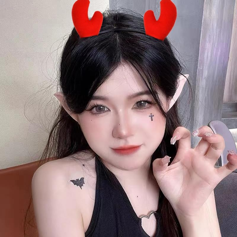 Christmas Reindeer Antlers Headband for Women Men Girls Boys Cute Elk Deer Hairband Headpiece Red Festival Xmas Christmas Hair Accessories Deer Costume Hair Decorations - Brown image number 3