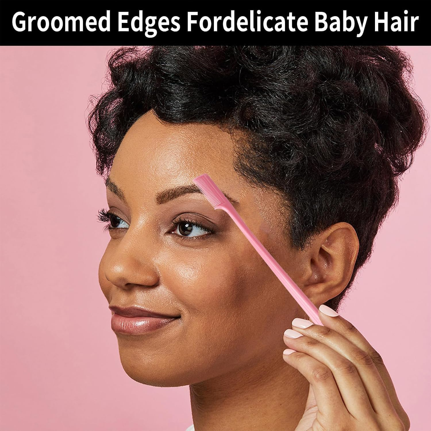 Slick Back Hair Brush Set for Women and Men Boar Bristle Brush, Styling Comb, Curly Hair Brush, Hair Wax Stick, Fine Tooth Comb, Beard Brush 3PCS - Black image number 6