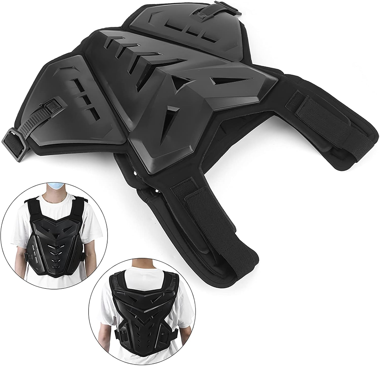 Chest Protector Motorcycle Vest Shockproof Breathable Chest Back Protection for Riding Outdoor Sports