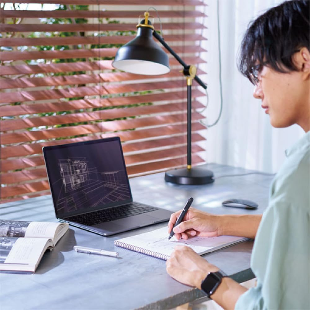 ZENTO Signature Model Metallic Black Ballpoint Pen 0.5Mm Ink Color Black UBZH05M.24 with Original Stylus Ballpoint Touch Pen image number 4