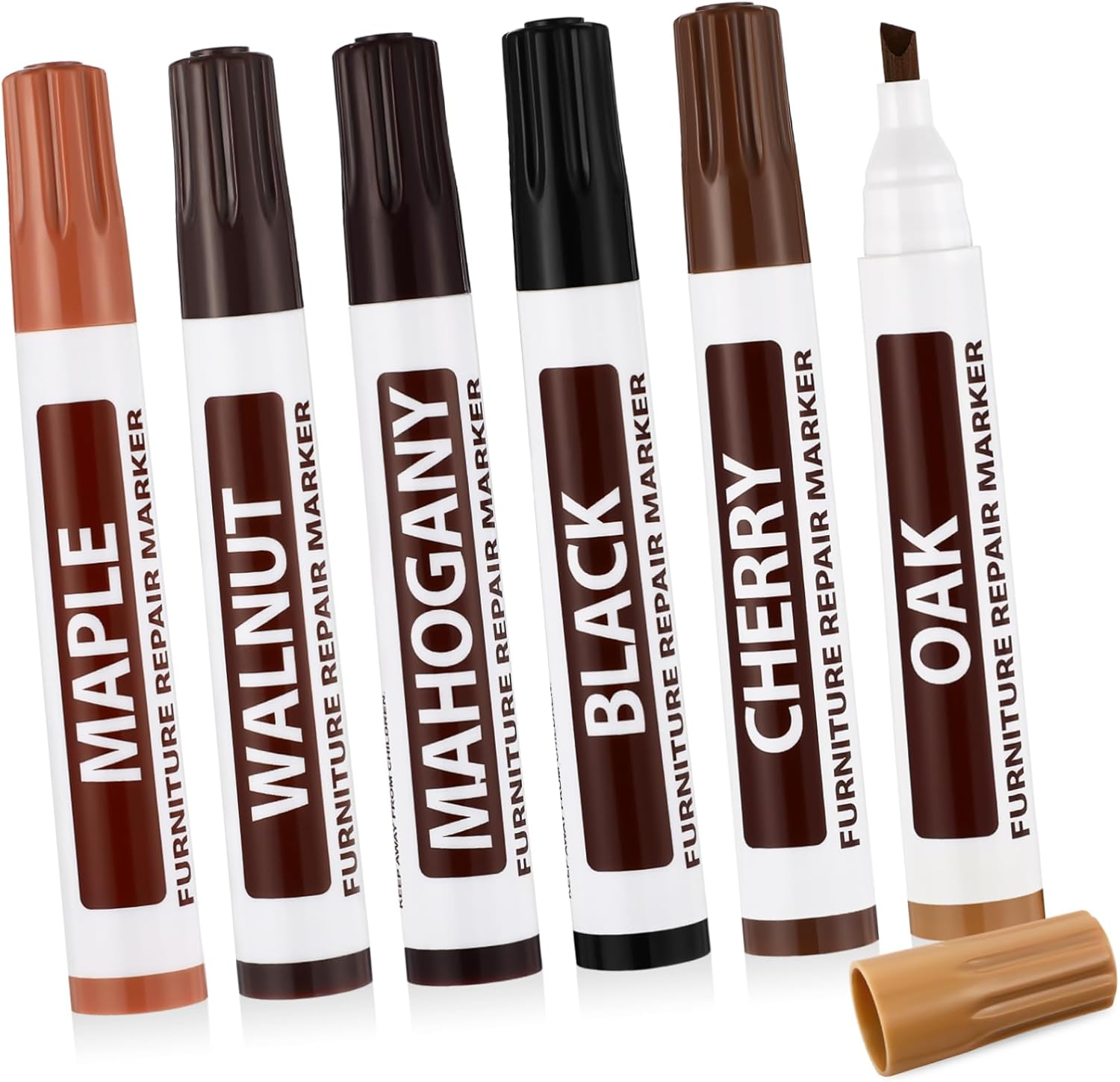 6 Pcs Furniture Paint Pen Furniture Pens Scratch Repair Markers Touch up Marker Paint Touch up Repair