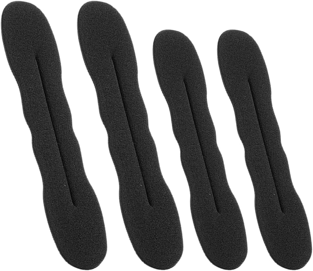 Pack of 4 Hair Bun Maker Upgraded Hair Holder Sponge Clips Hair Styling Doughnut Bun Hair Twist Curler Donut Tools Magic Hair Bun 2 Large and 2 Small image number 5
