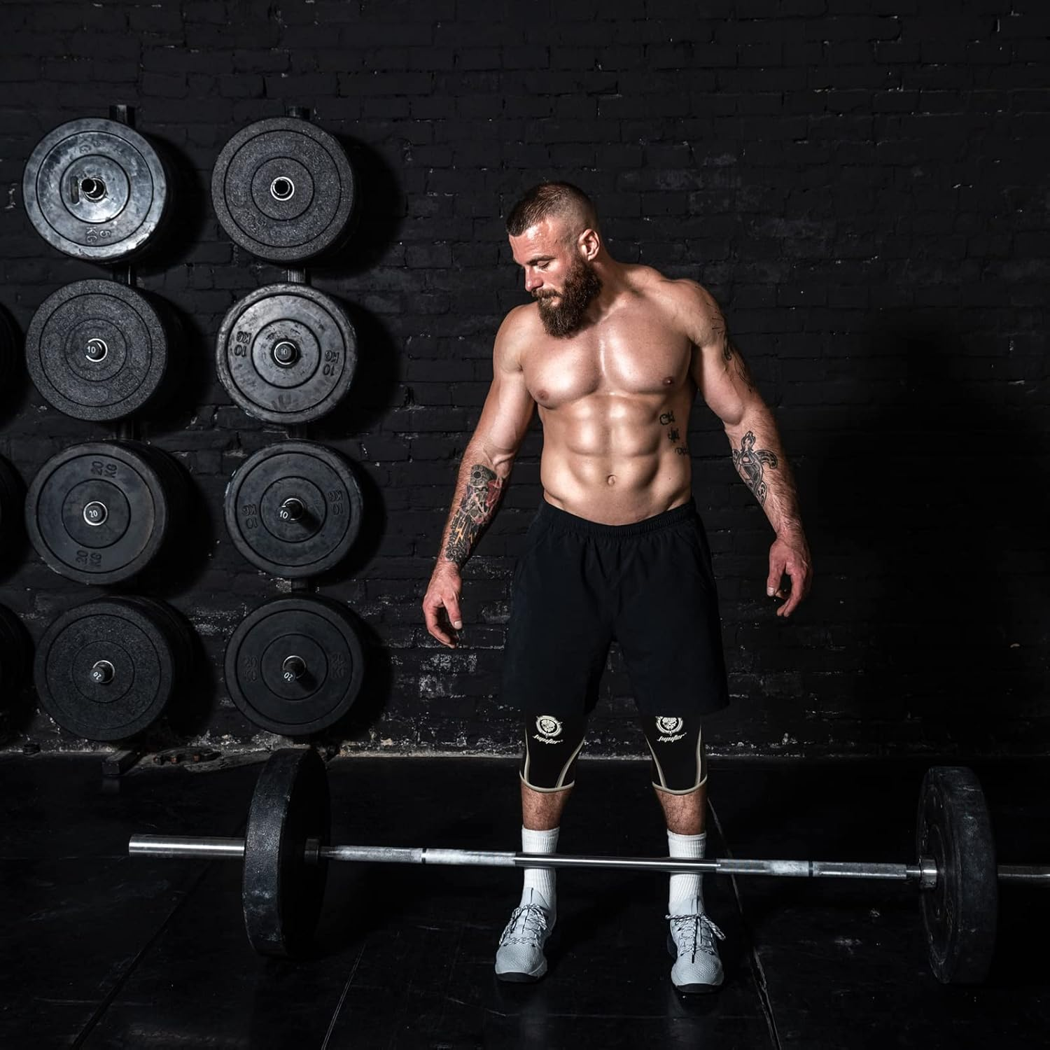 Knee Sleeves (1 Pair), 7Mm Compression Knee Braces for Squats,Weightlifting,Powerlifting,Cross Training for Men & Women（Medium） image number 6