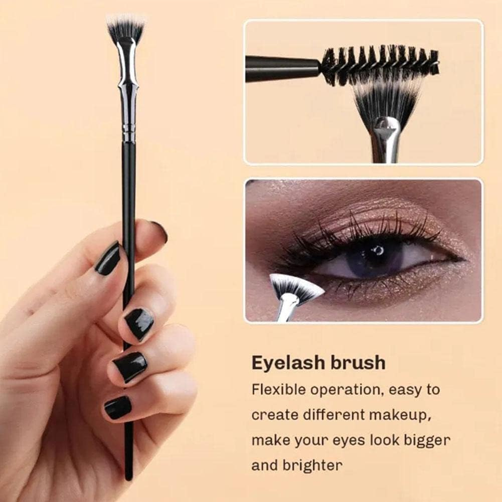 Dolly Mascara Fan Brush,Angled Fan Shaped Eyelash Brush,Fan Mascara Brushes,Eye Shadow Brush Makeup Brush Eye Lashes Makeup Tools image number 5