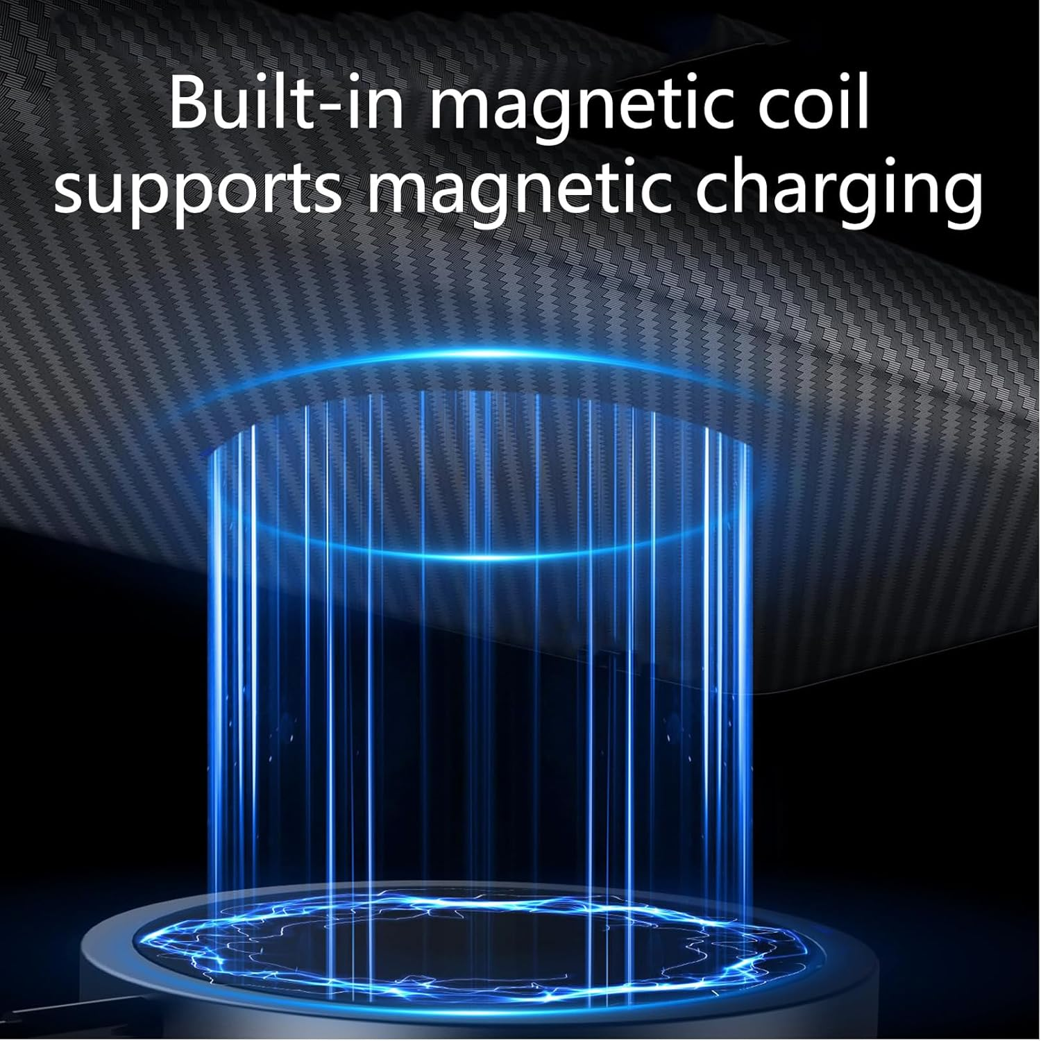 Komiyaa for Samsung Galaxy Z Fold 7 Case, Auto Wake/Sleep, [Compatible with Magsafe], Carbon Fiber Texture Skin-Friendly Case with Card Slot, Slim Protective Case for Samsung Galaxy Z Fold 7 (Blue) - Blue image number 2