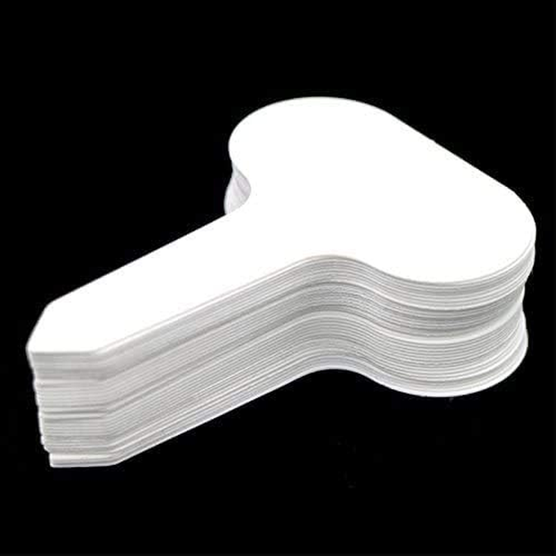 KINGLAKE 100 Pcs White Plastic Plant Labels Waterproof T-Type Plant Tag Nursery Flower Garden Labels image number 2
