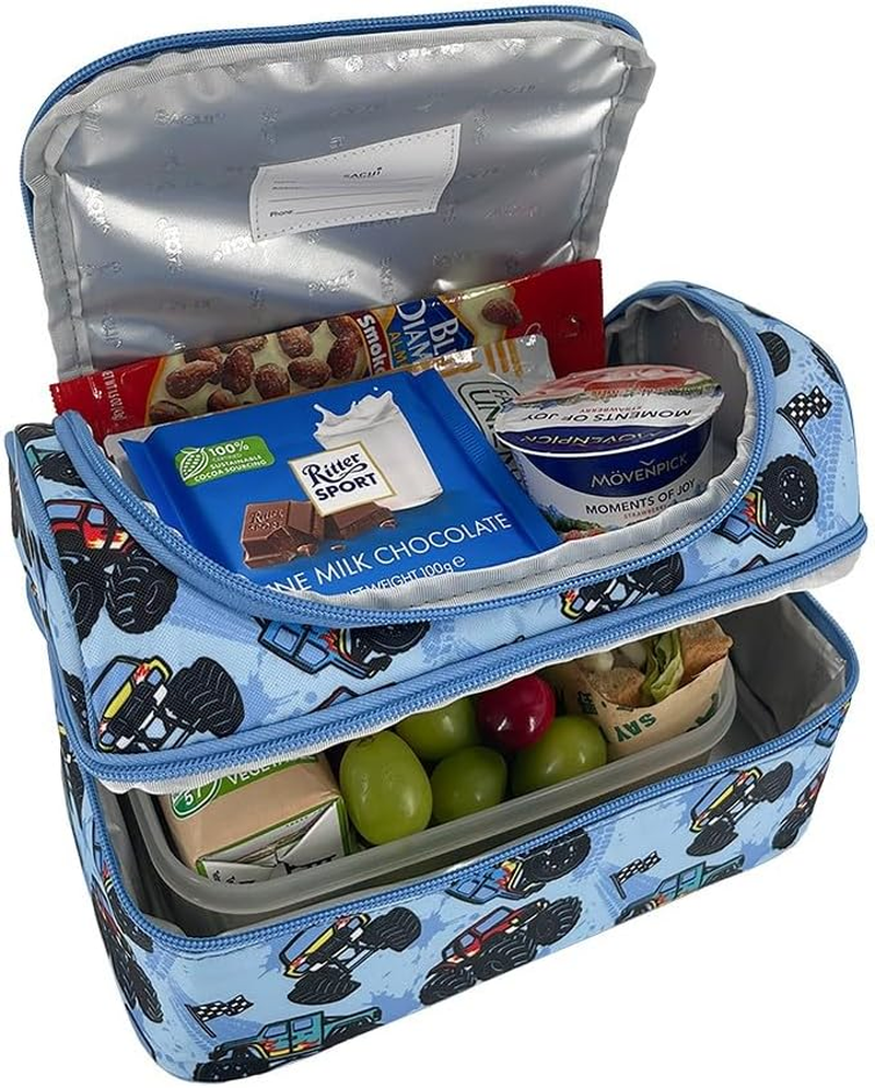 Sachi 'Style 235' Insulated Double Decker Lunch Bag - Monster Trucks image number 2