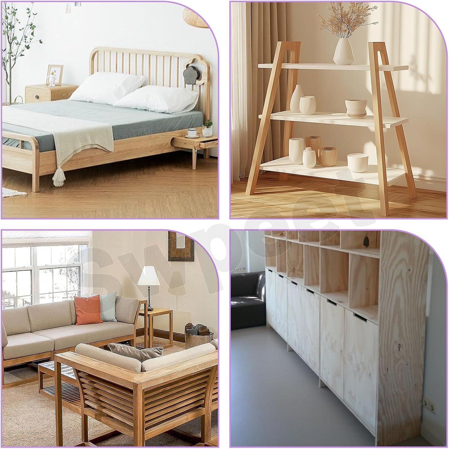 Swpeet 40Pcs Metric M6&times;20Mm Nickel Plated Barrel Nuts Kit,Cross Dowels Slotted Nut, Furniture Nuts Embedded Nut for Beds Crib Chairs Hardware Replacement image number 2