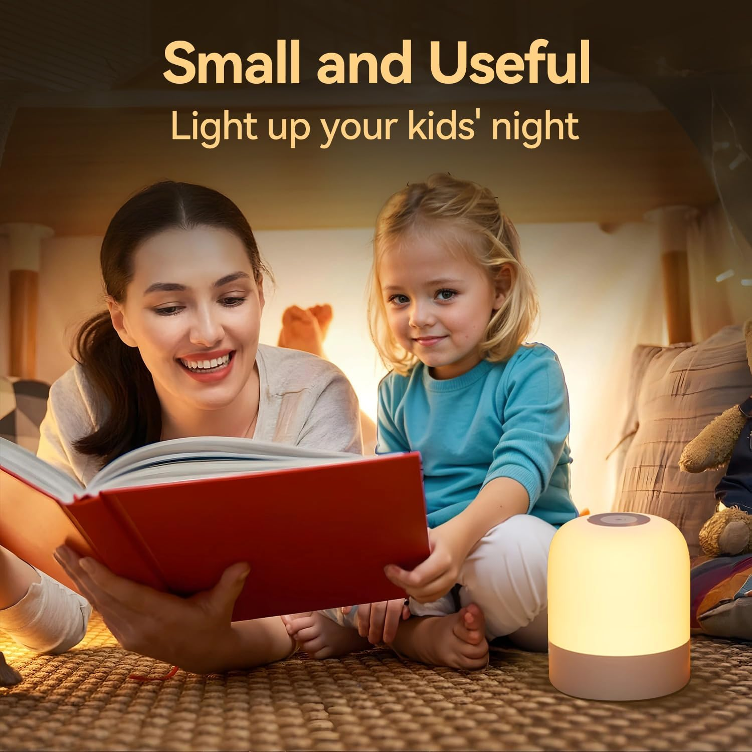 Baby Night Light for Kids 3 Lighting Modes Touch Light USB Rechargeable Lamp Portable Light for Bedroom image number 4
