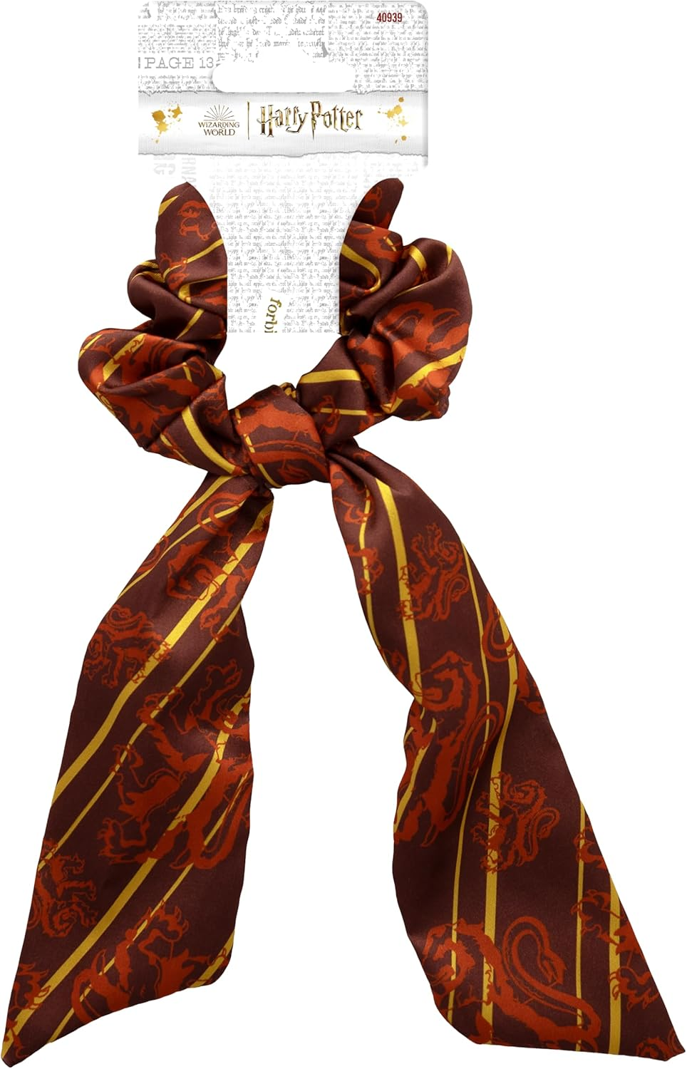 Harry Potter - Satin Scarf - Scarf + Scrunchie - Fashion Hair Scrunchie - House GRYFFONDOR - Official Product