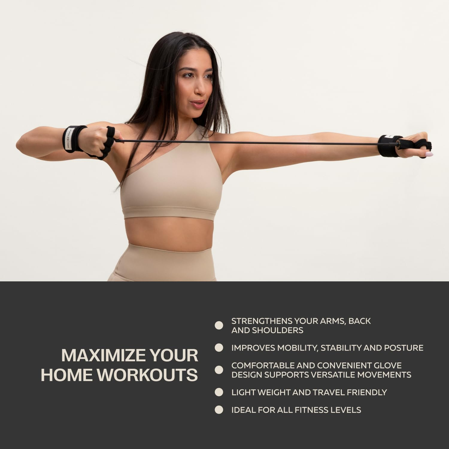 Pvolve P.Band Exercise Resistance Band - Home Workout Equipment to Exercise the Upper Body Including the Arms and Core image number 4