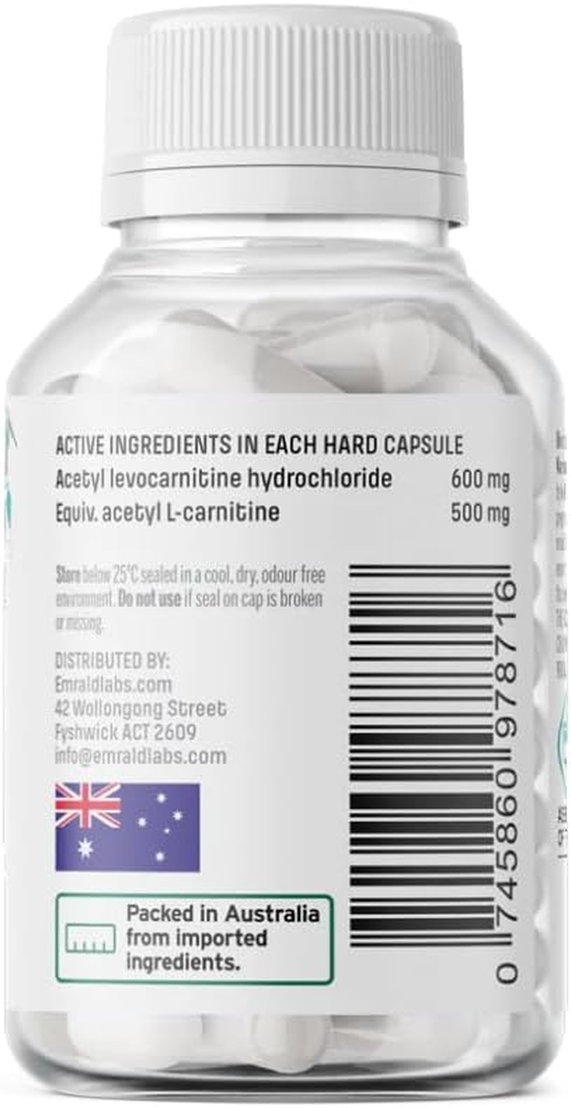 ALCAR Capsules (L-Carnitine) | 60 Caps | PURE Alcar | Supports Energy Production and AUST-L Listed