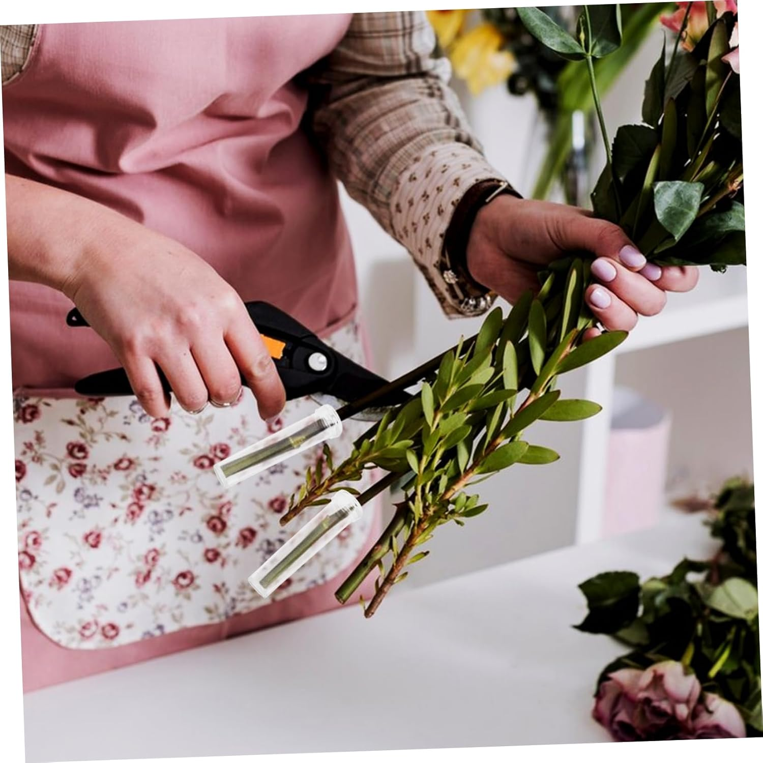 Water Container 200Pcs Plastic Nutrition Tube Long-Lasting Freshness Essential Florist Tool