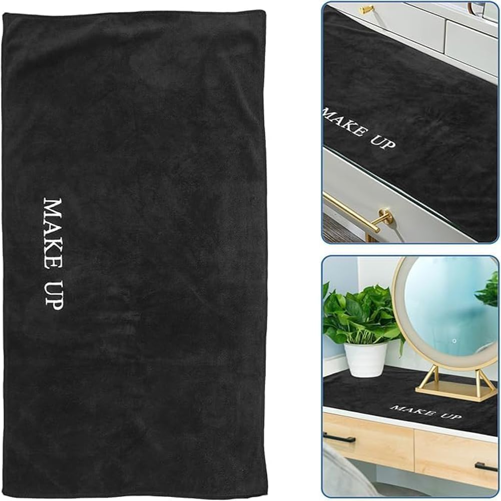 40Cm X 80Cm Dual-Side Black Makeup Mat for Vanity Top, Dressing Table, and Workbench Protector and Table Cover image number 5
