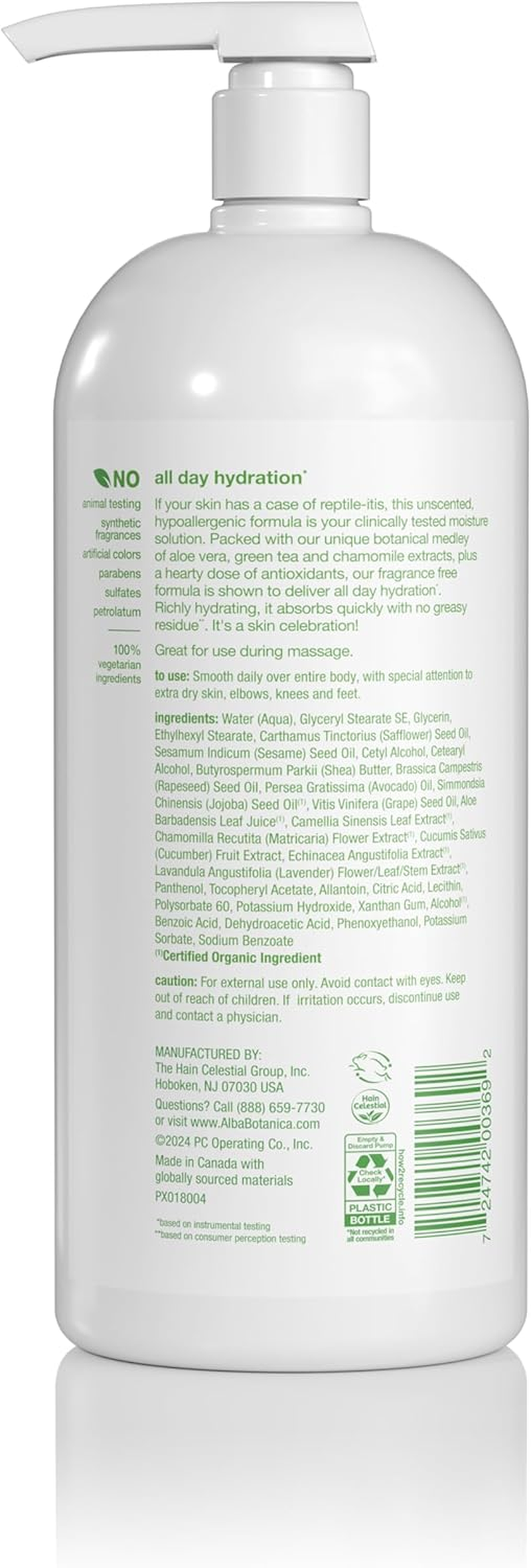 Alba Botanica Very Emollient, Unscented Body Lotion, 32 Ounce image number 4