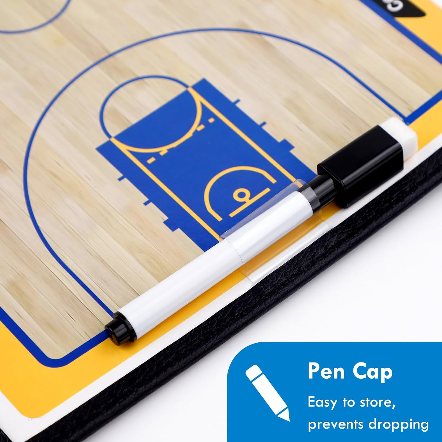 Basketball Coaching Board, Magnetic Basketball Coaching Tactics Board Portable Erase Coaching Marker Tactics Board Whiteboard Coach Training Equipment for Teaching and Game Plan Demonstration image number 6
